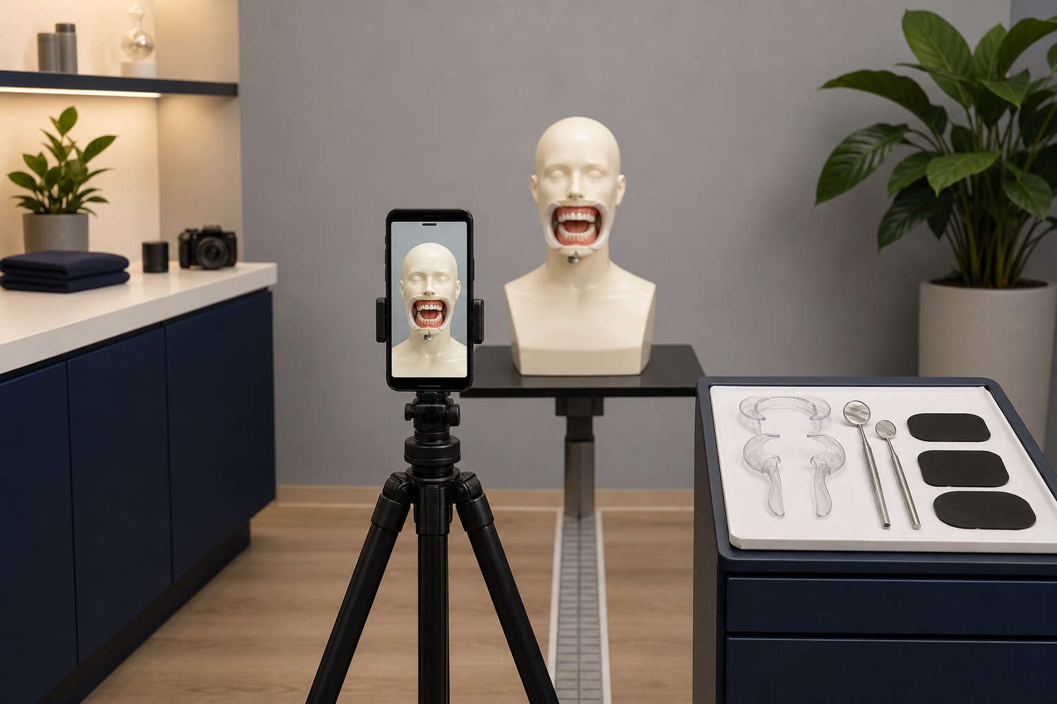 Synthetische KFO-Fotostation für standardisierte Aligner-Verlaufsfotos